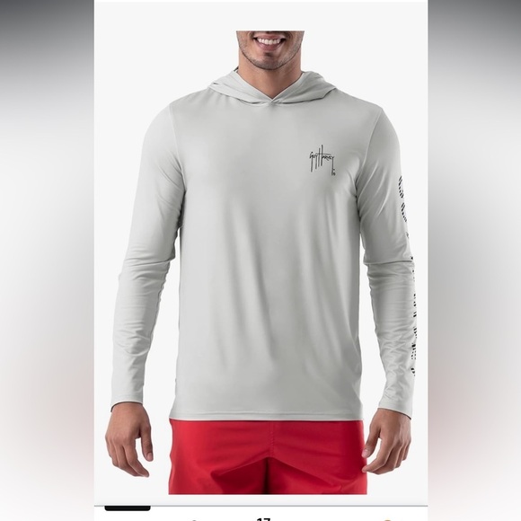 Guy Harvey Men's Performance Hoodie gray XXL - Picture 2 of 10